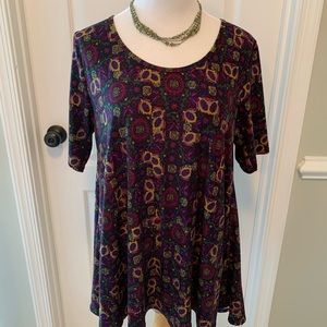 Perfect multi color print soft jersey tee